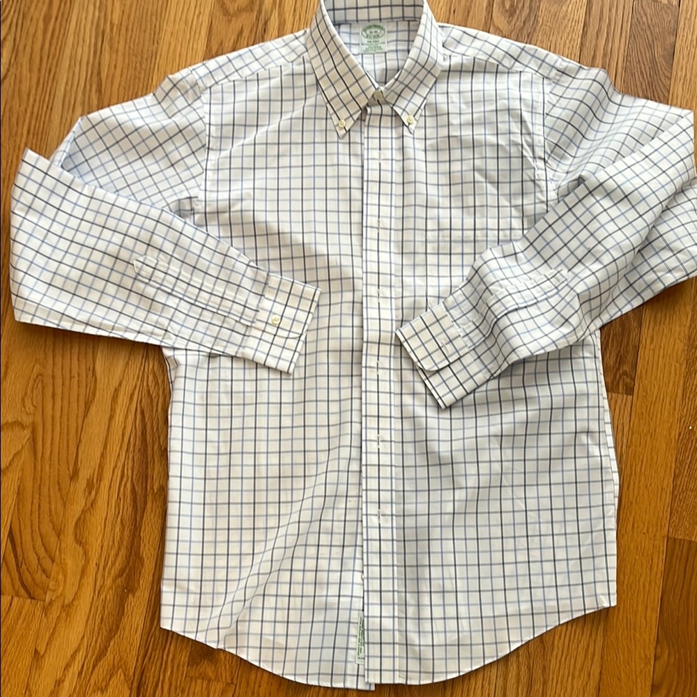 Brooks Brothers Small Windowpane Button Down Shir… - image 1